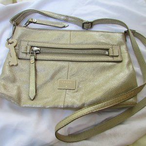 Fossil Gold Shimmer Leather purse